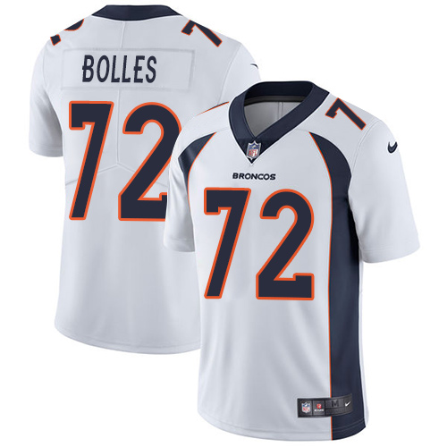 2019 men Denver Broncos #72 Bolles white Nike Vapor Untouchable Limited NFL Jersey